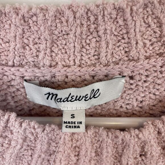 NWT Madewell Montford Pale Pink Fringe‎ Cream Sweater AB762 FA2020 Size S - Picture 7 of 10